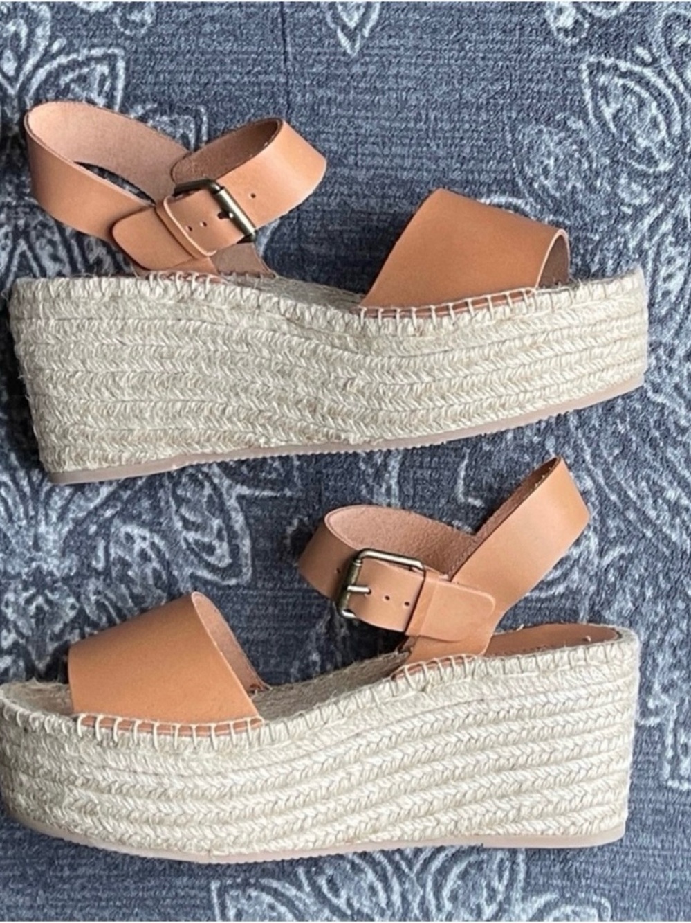 Soludos Minorca High Platform Sandal in Nude Size US 9 - Picture 6 of 11